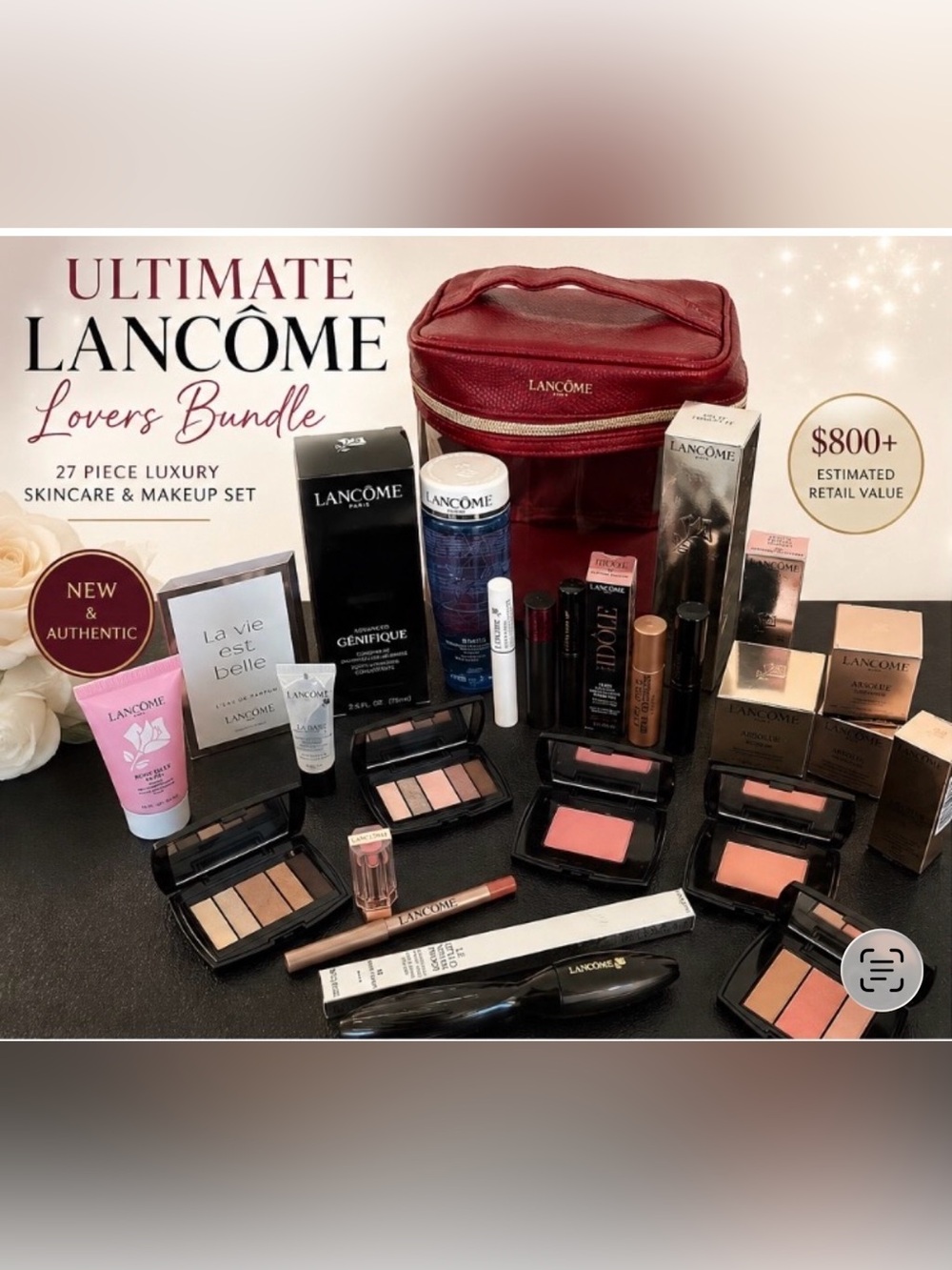 Lancôme Ultimate 27 Piece Luxury Makeup Skincare Beauty Bundle